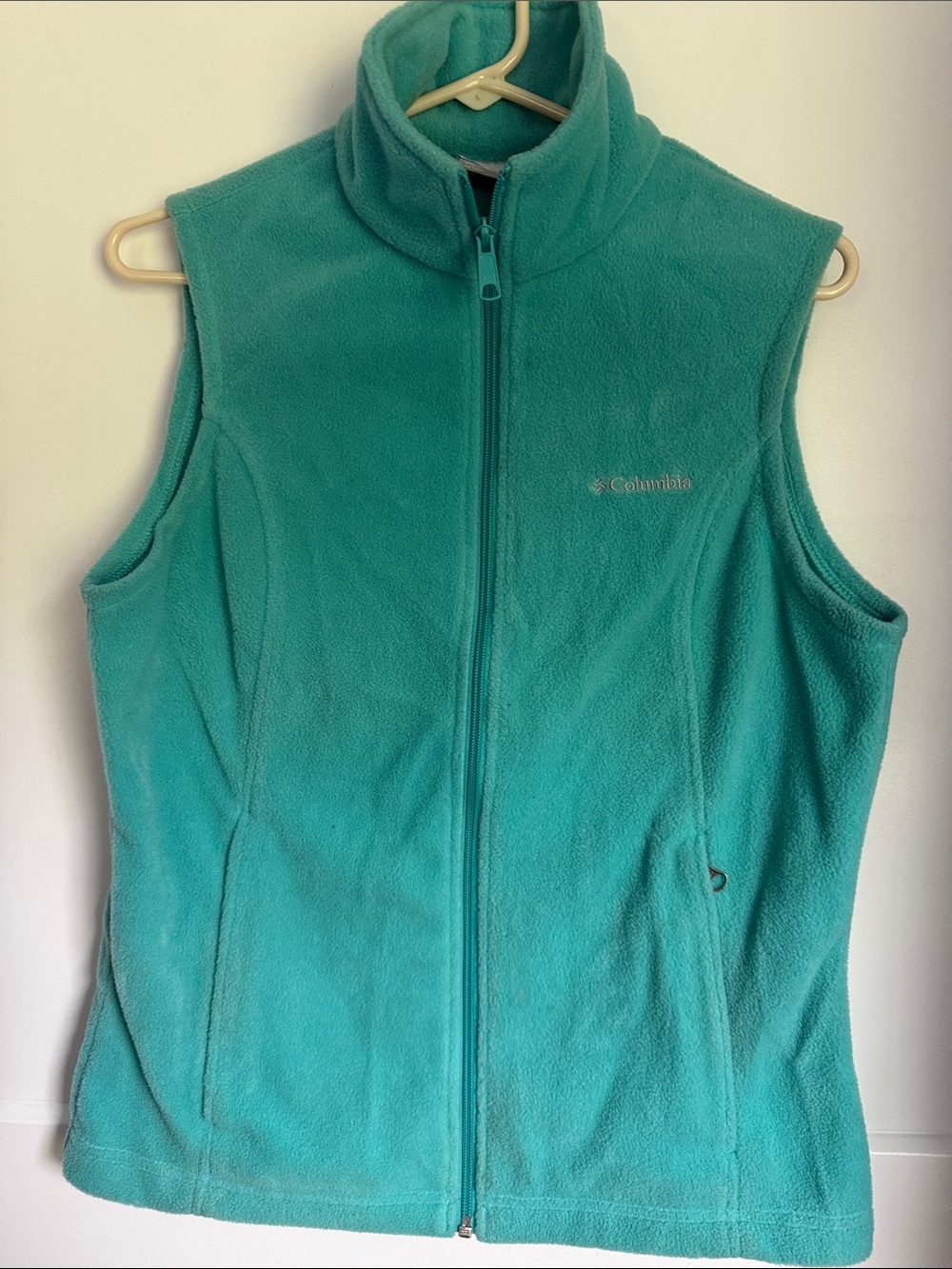 Columbia Teal Green Women’s Fleece Vest - Full Zip Sleeveless